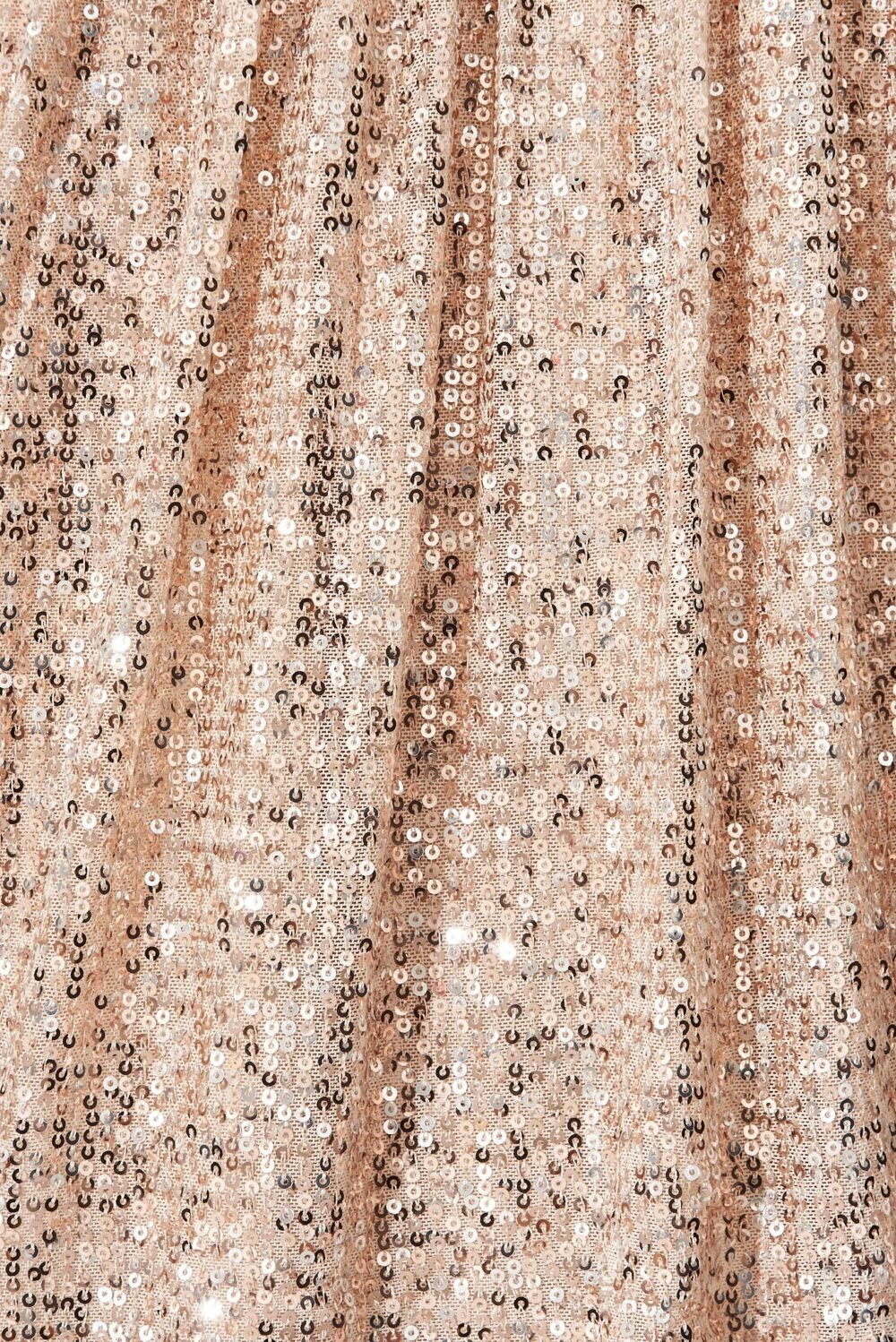 Sequin Mock Wrap Top In Rose Gold - Image 9