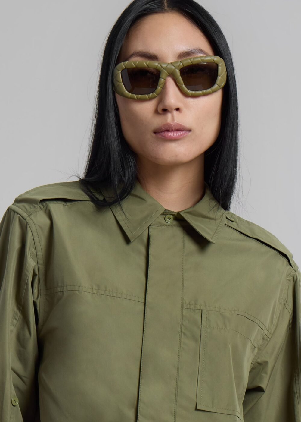 Classic Relaxed Shirt - Olive - Image 4