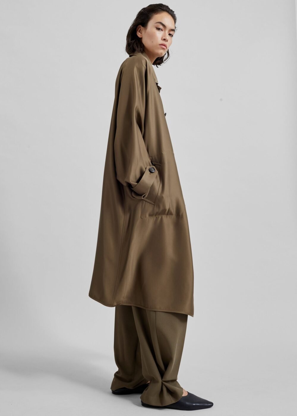 Oversized Coat - Camel - Image 8