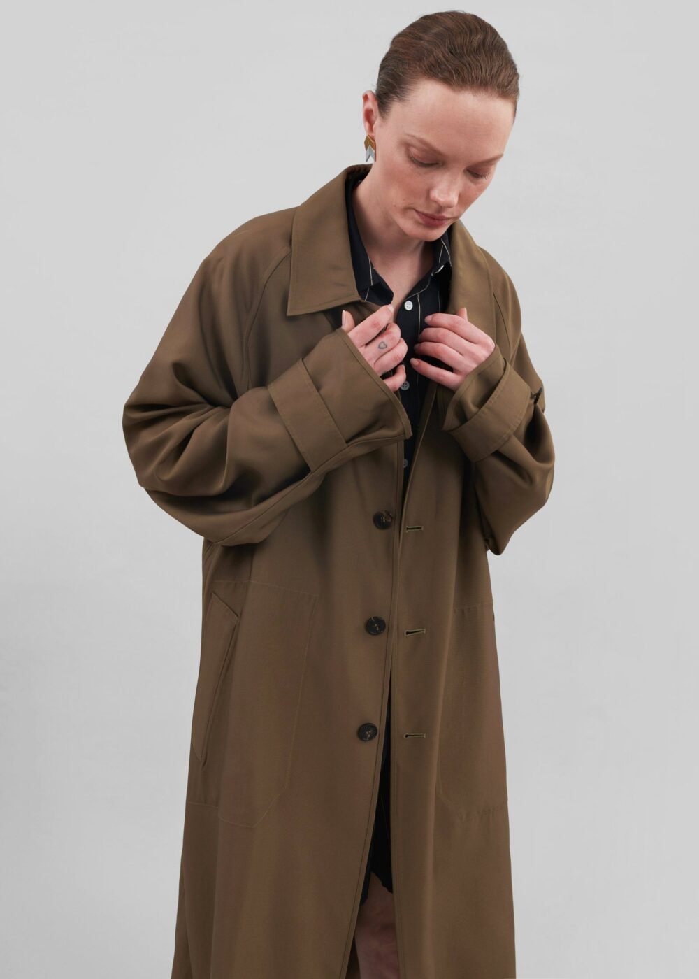 Oversized Coat - Camel - Image 5