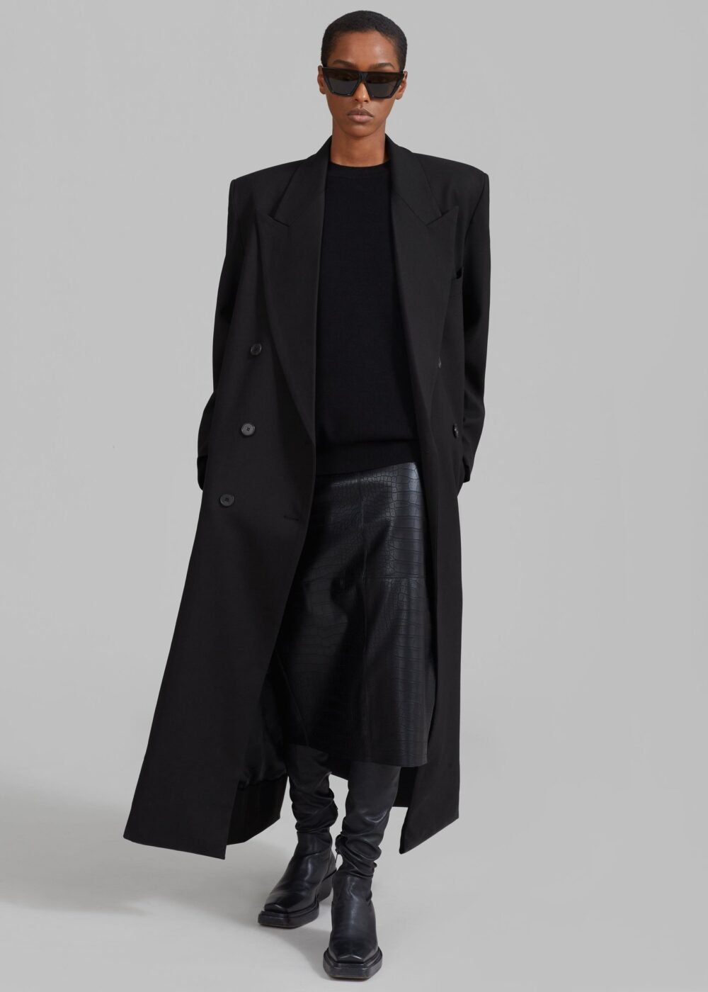 Long Coat - Black - Image 6