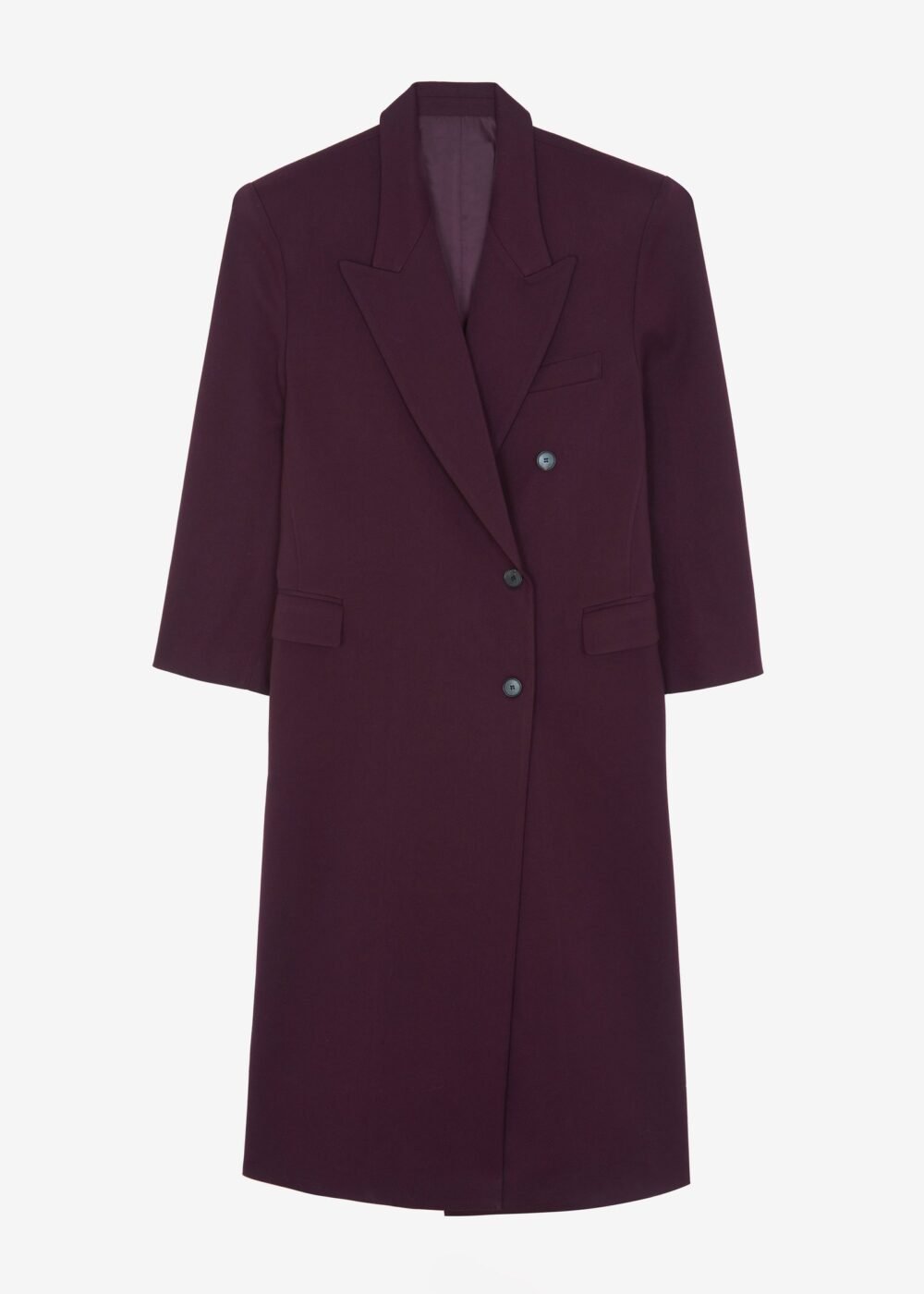 Long Coat - Burgundy - Image 9