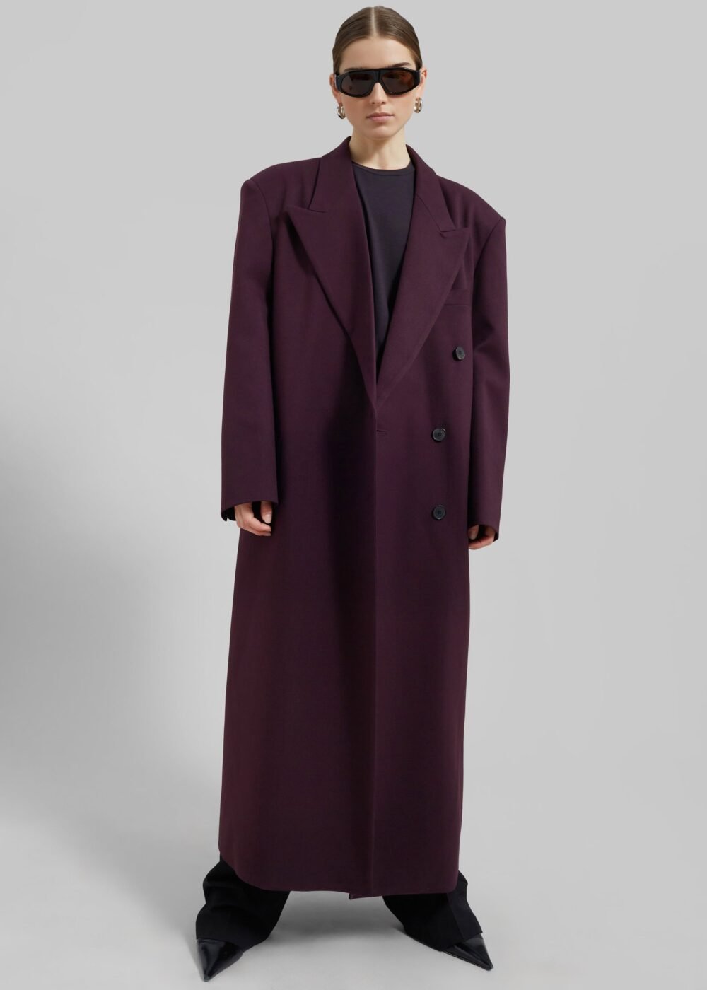 Long Coat - Burgundy