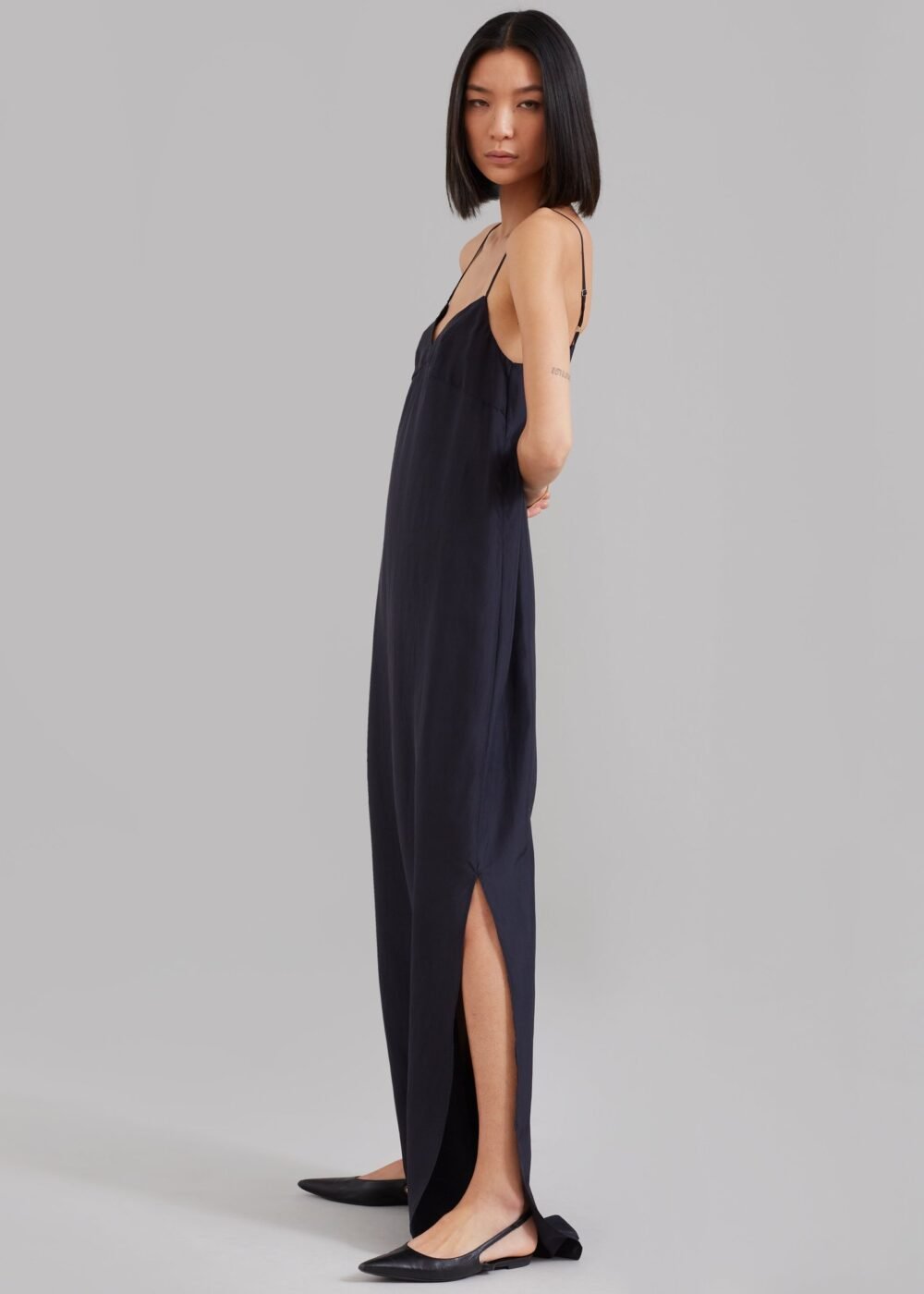 Sleeveless Maxi Dress - Navy - Image 2