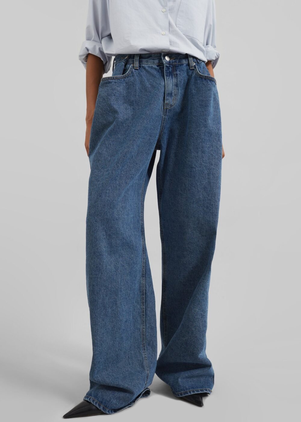 Denim Pants - Medium Wash - Image 7