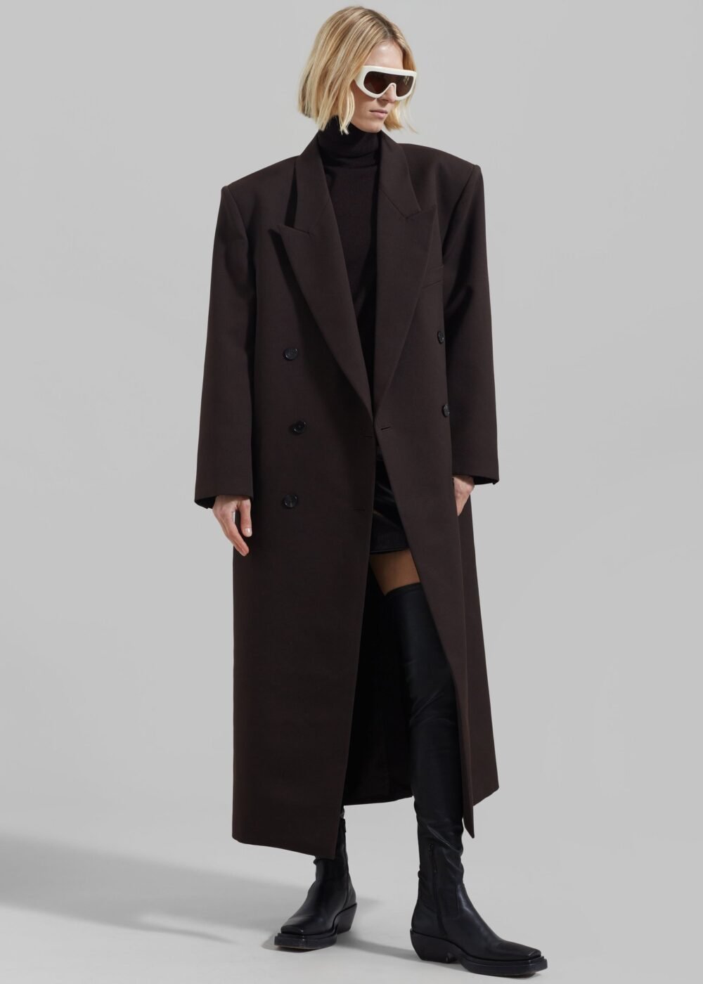 Long Coat - Brown - Image 6