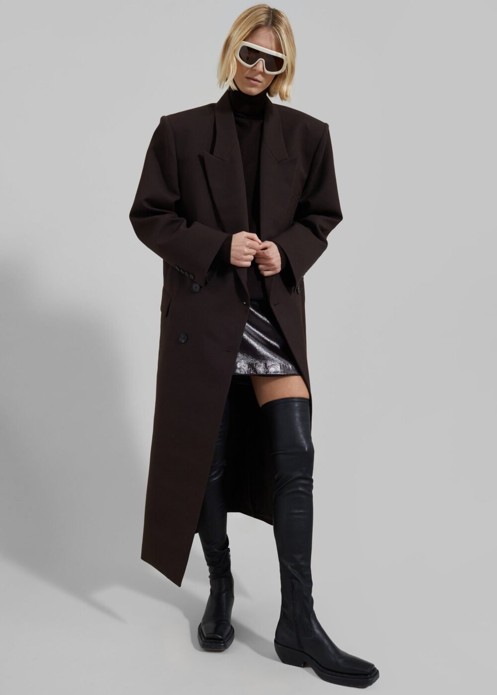 Long Coat - Brown - Image 3