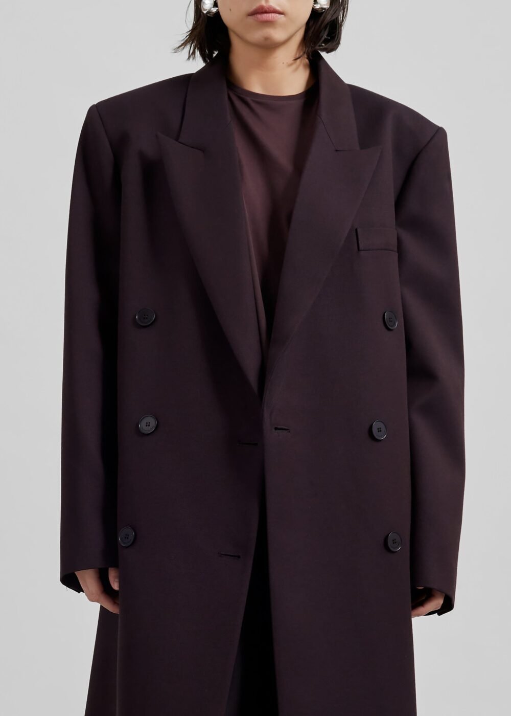 Long Coat - Dark Plum - Image 6