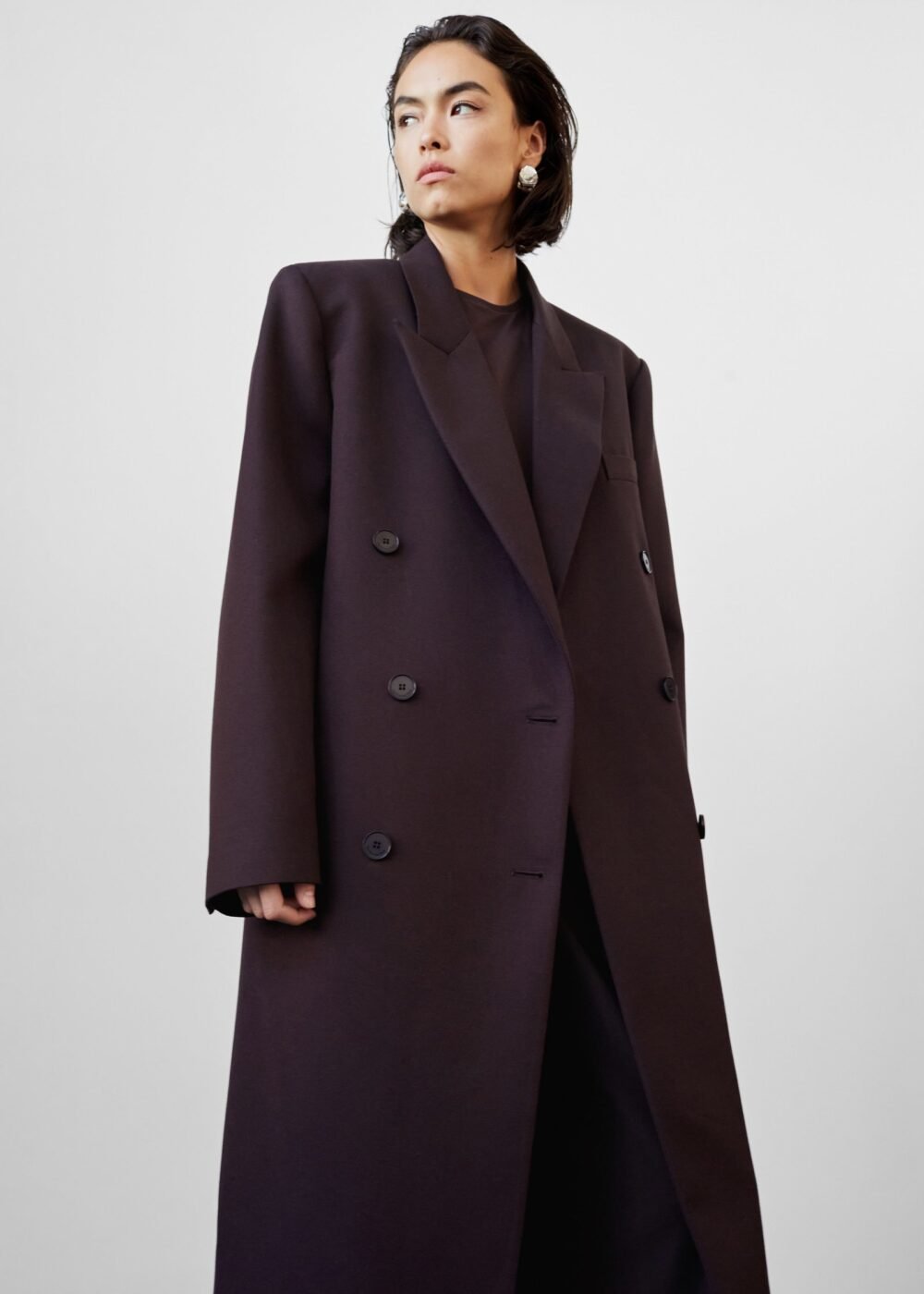 Long Coat - Dark Plum