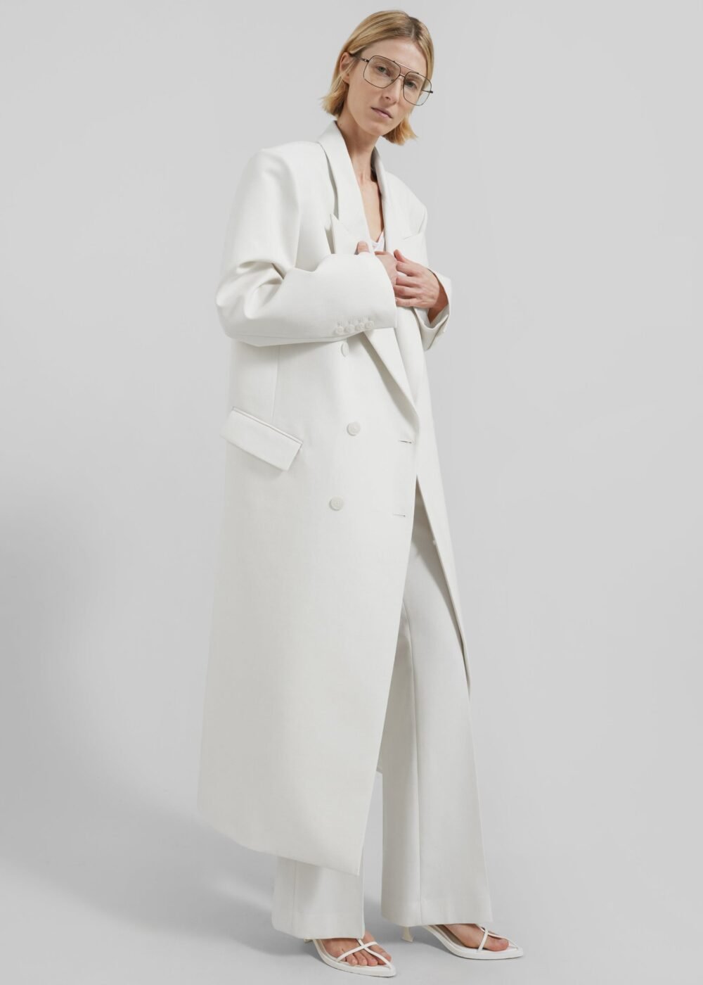 Long Coat - White - Image 5