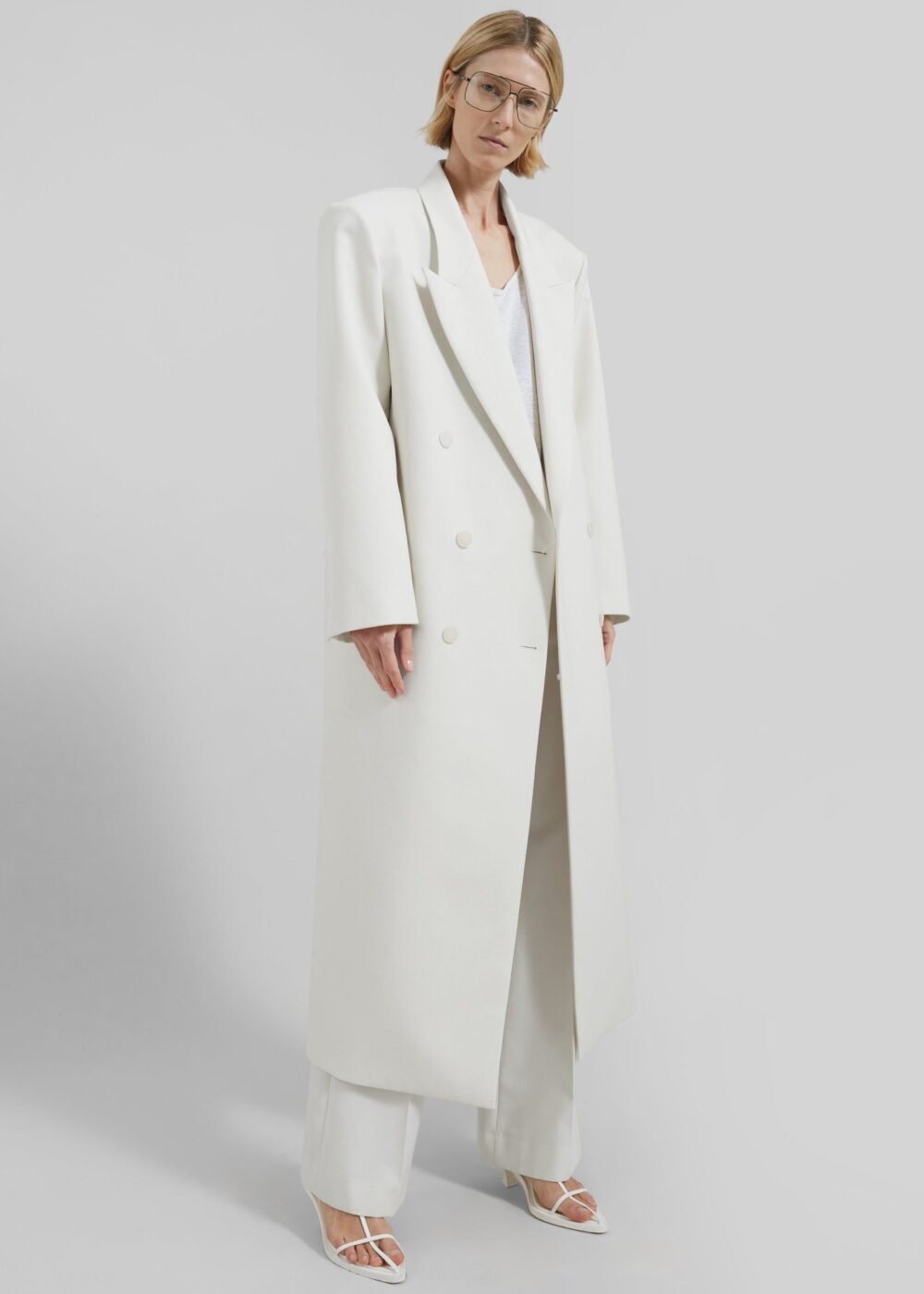 Long Coat - White - Image 3