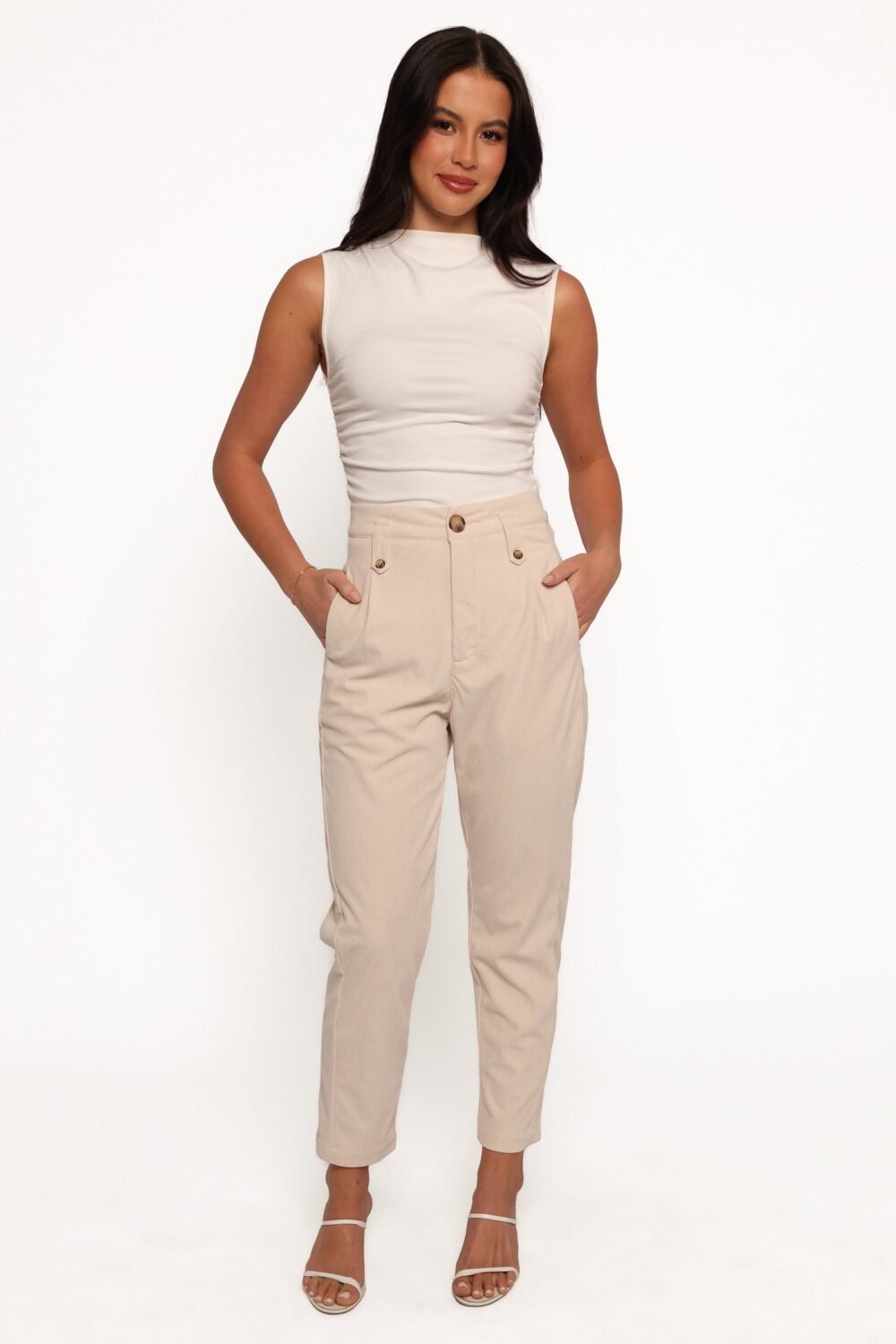 Cord Pant - Cream - Image 3