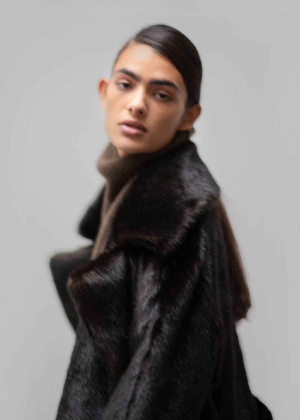 Faux Fur Coat - Dark Espresso - Image 7