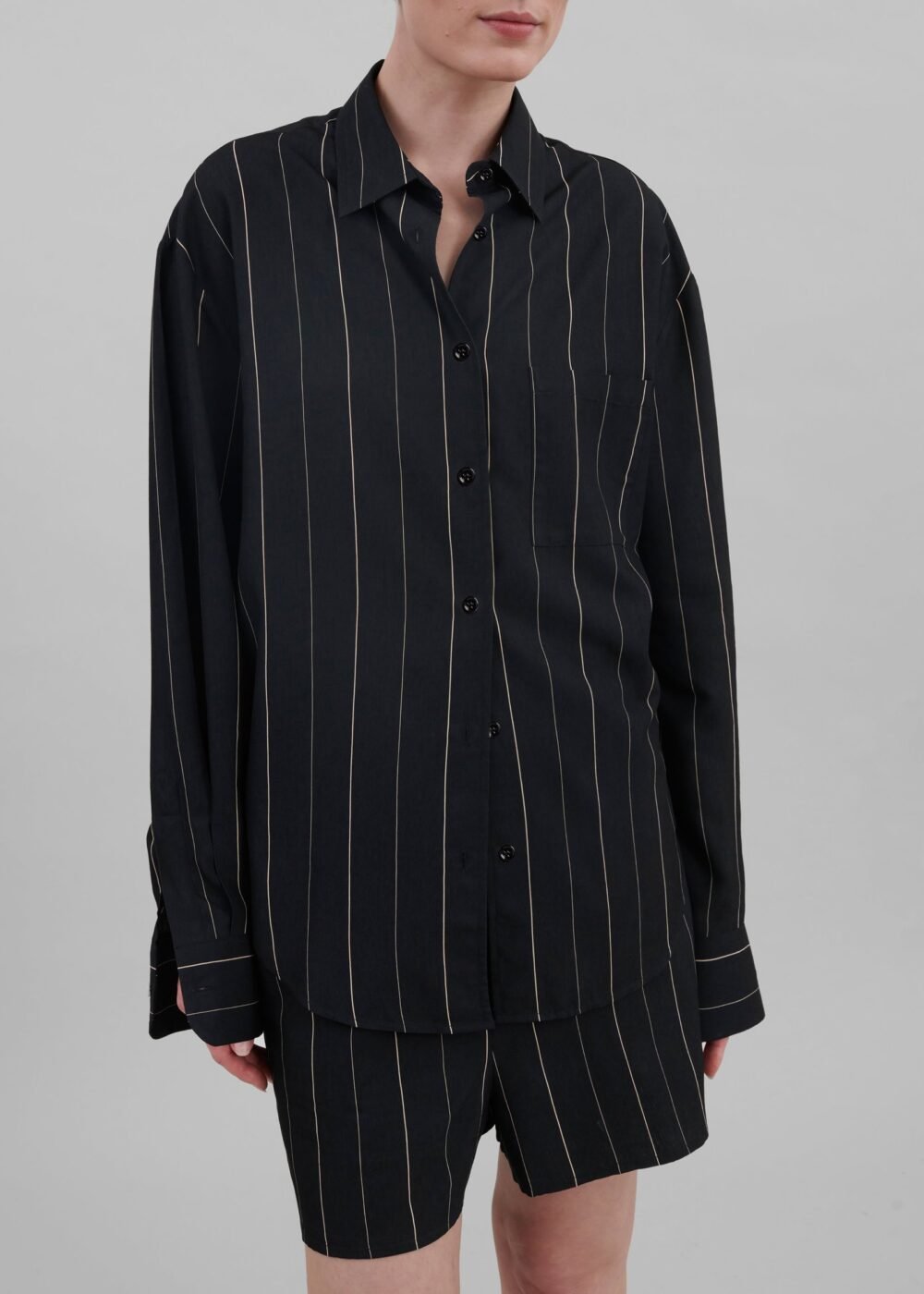 Shirt - Black/Beige Stripe - Image 2