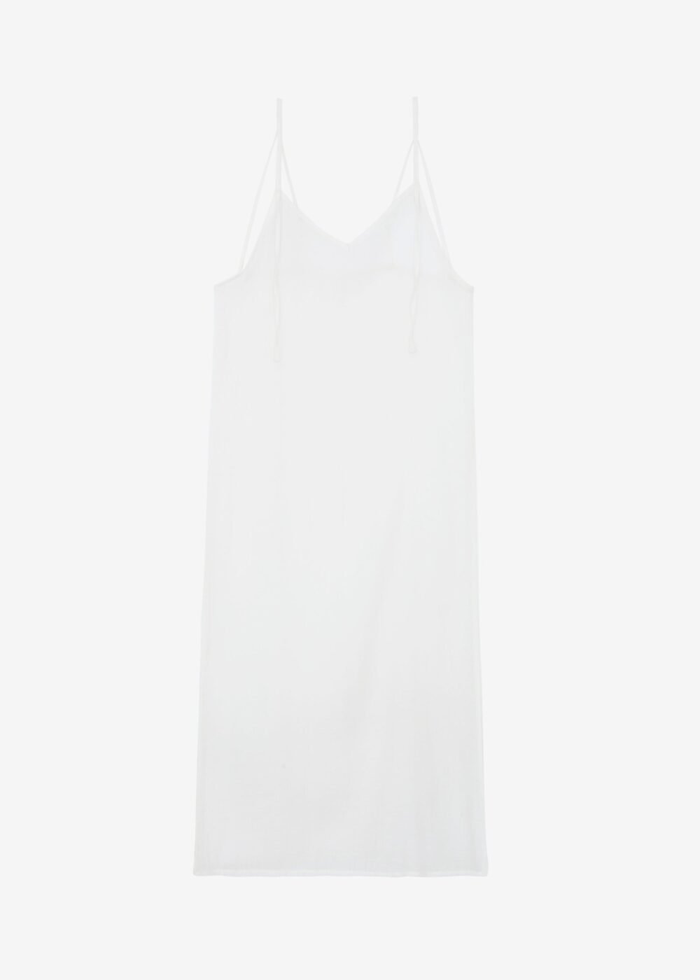 Sheer Midi Dress - Off White - Image 9