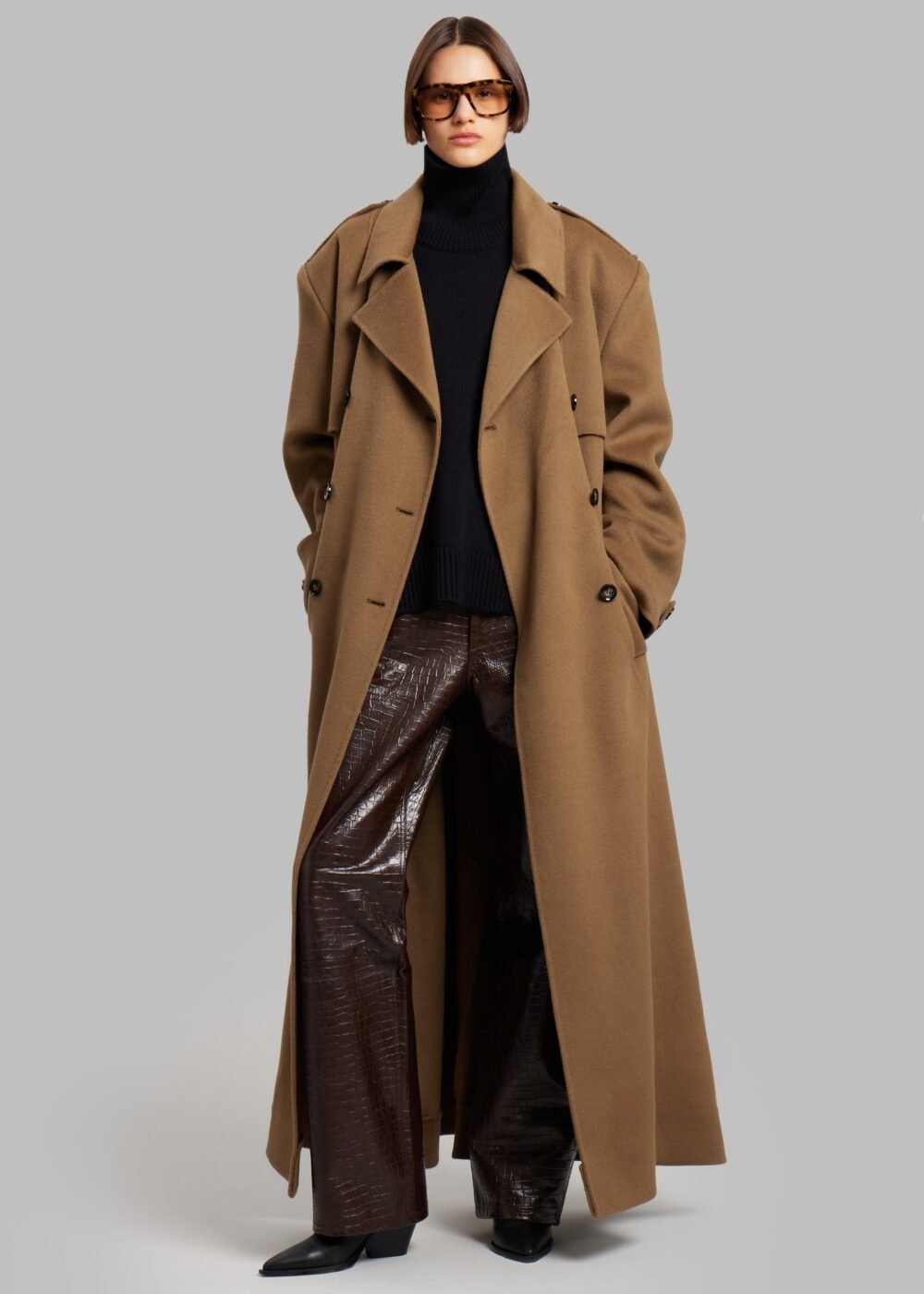 Padded Trench Coat - Camel