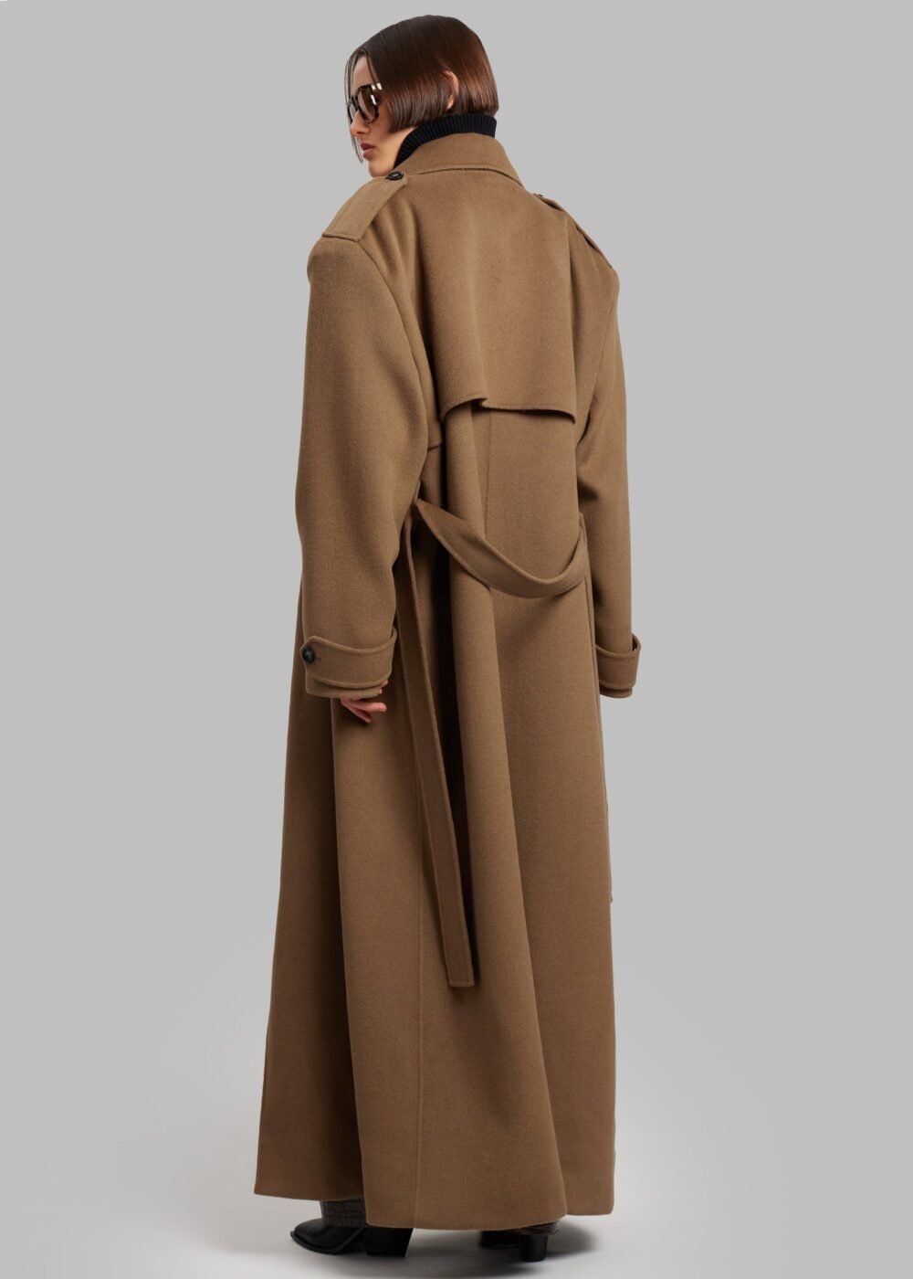 Padded Trench Coat - Camel - Image 11