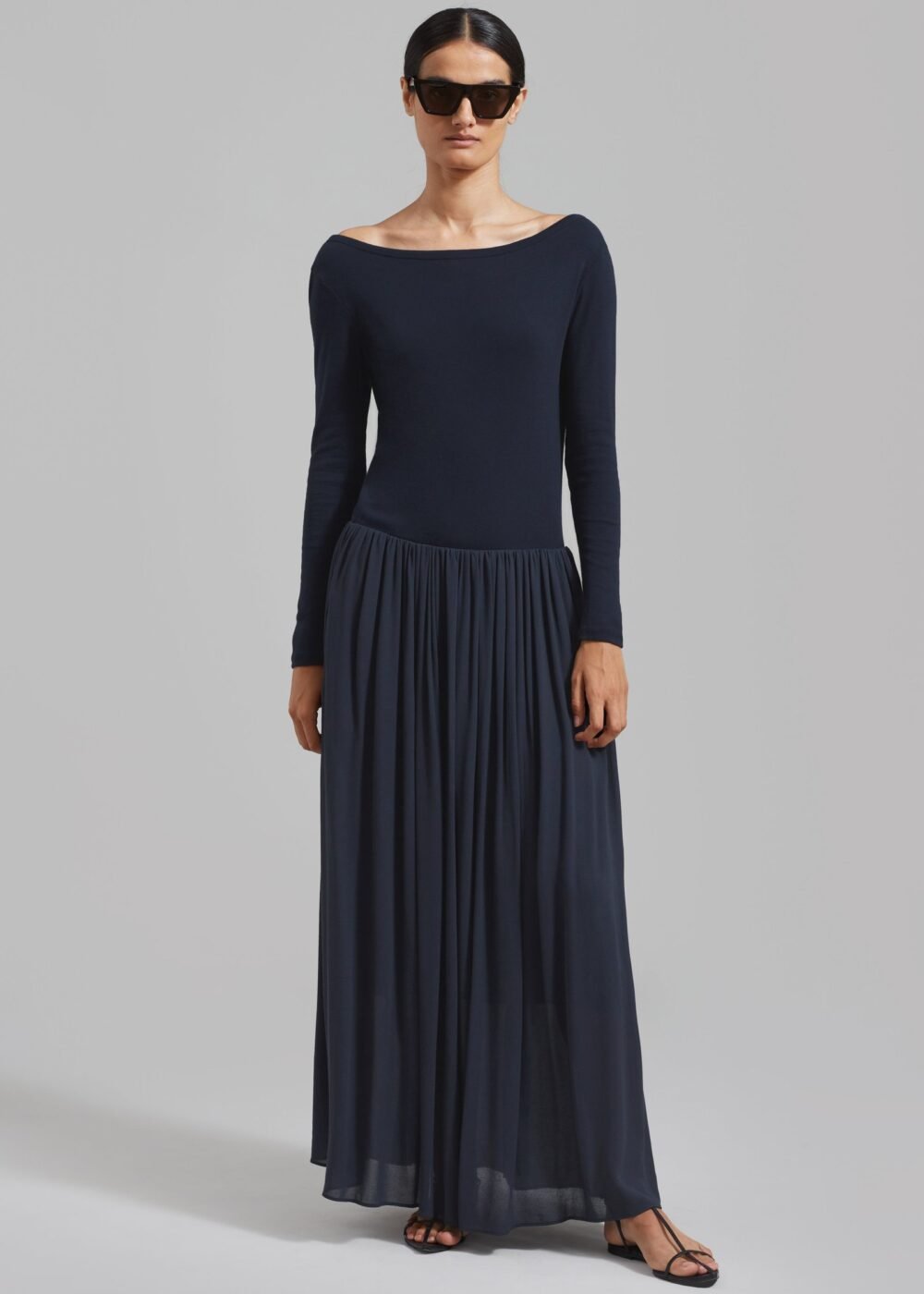 Skirt Maxi Dress - Navy - Image 6