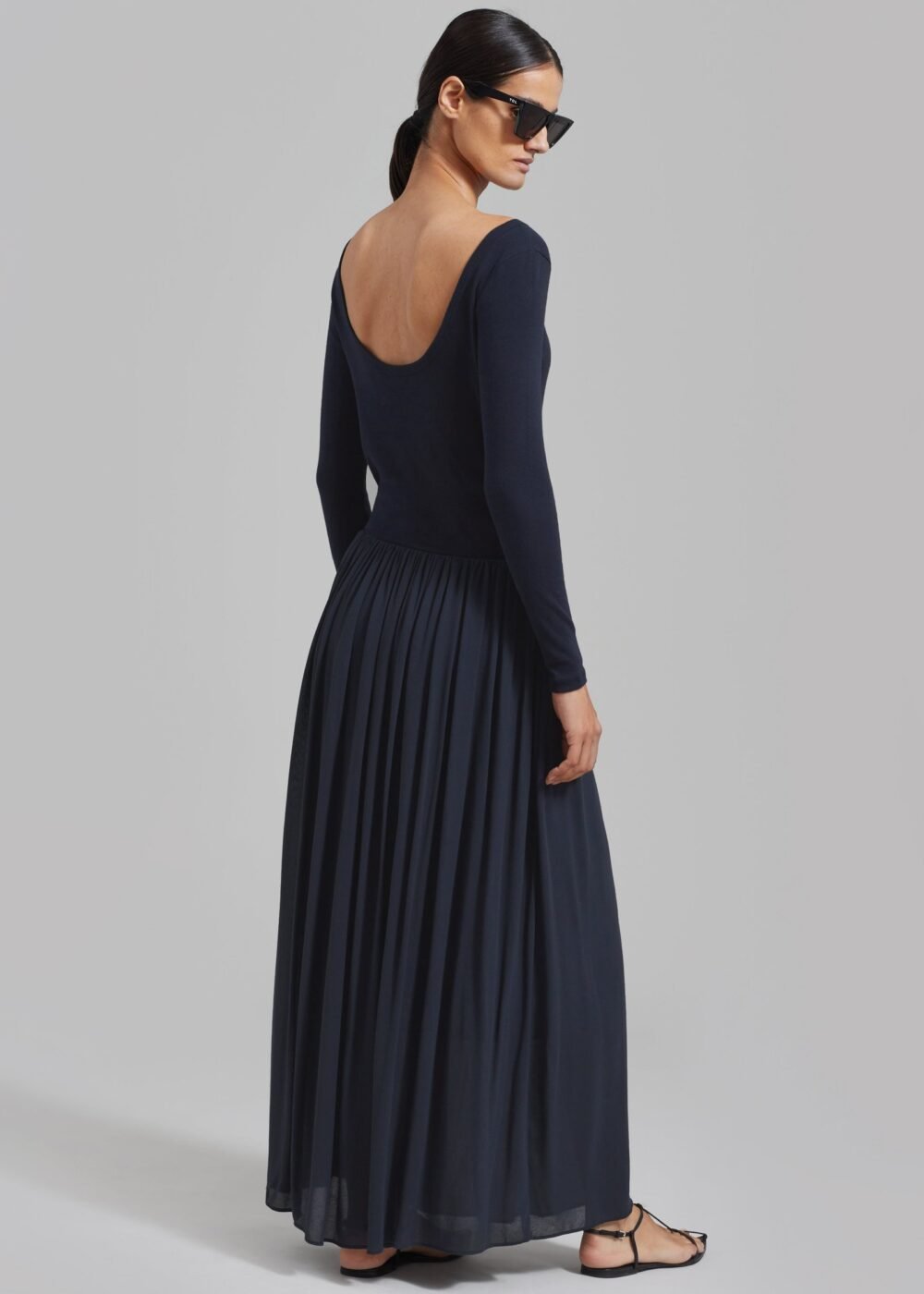 Skirt Maxi Dress - Navy - Image 7