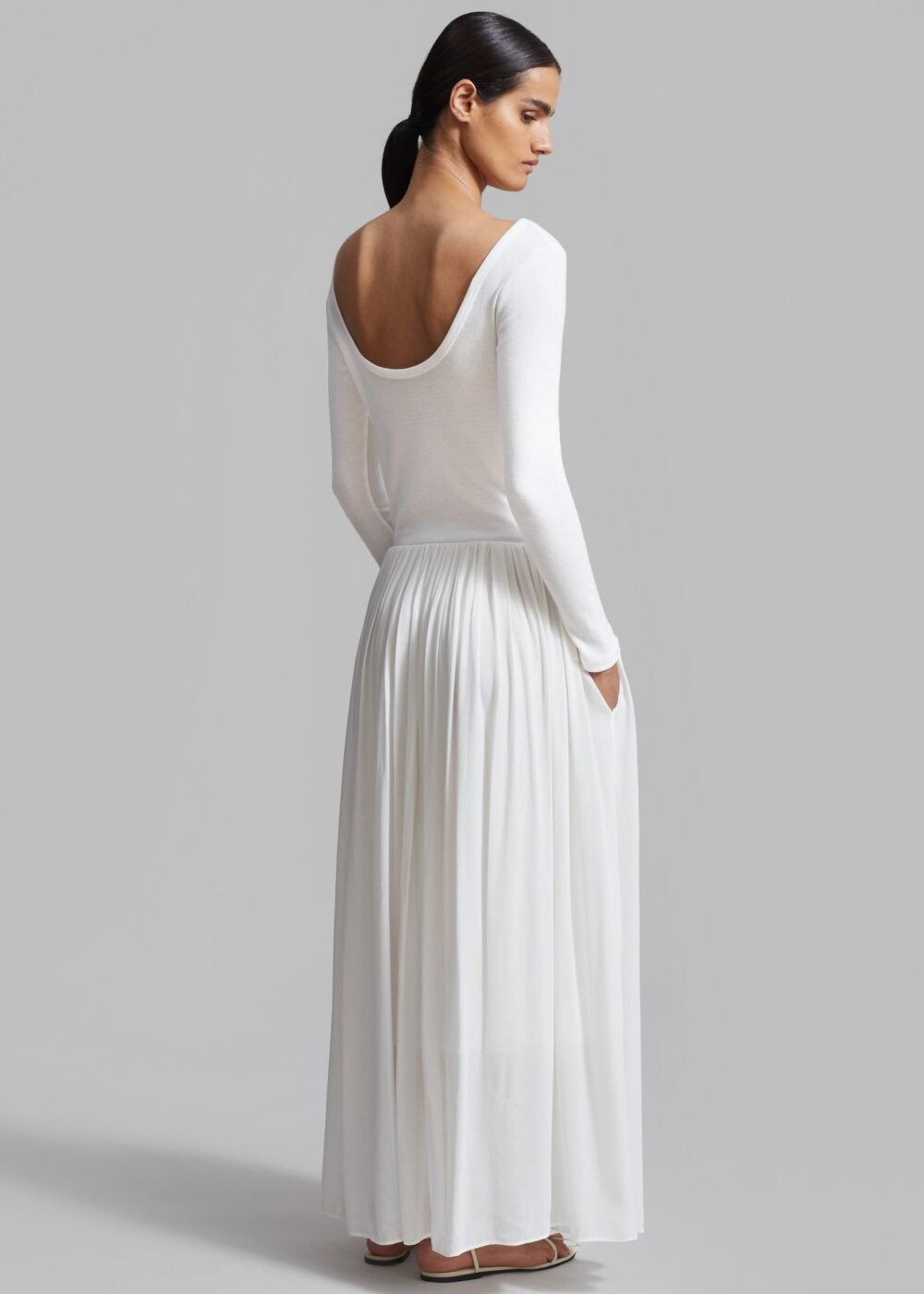 Skirt Maxi Dress - White - Image 9