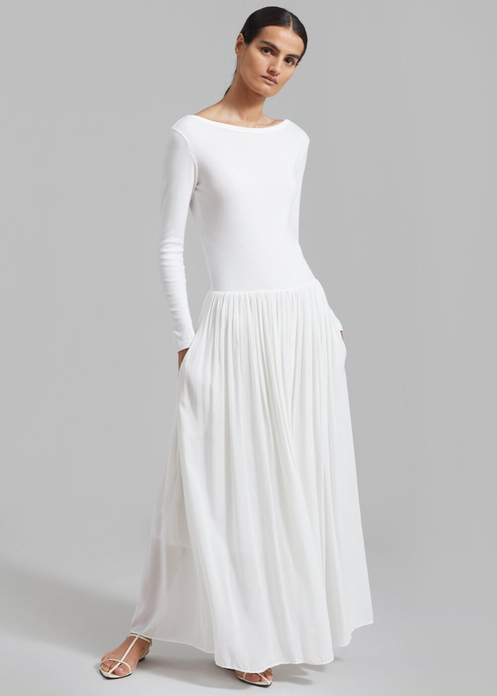 Skirt Maxi Dress - White - Image 2