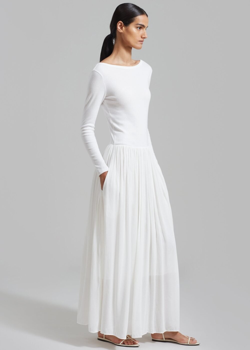 Skirt Maxi Dress - White - Image 5