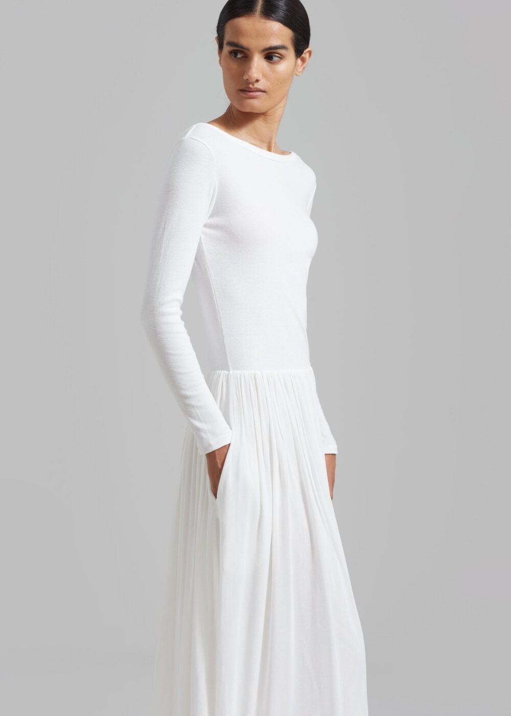 Skirt Maxi Dress - White - Image 3