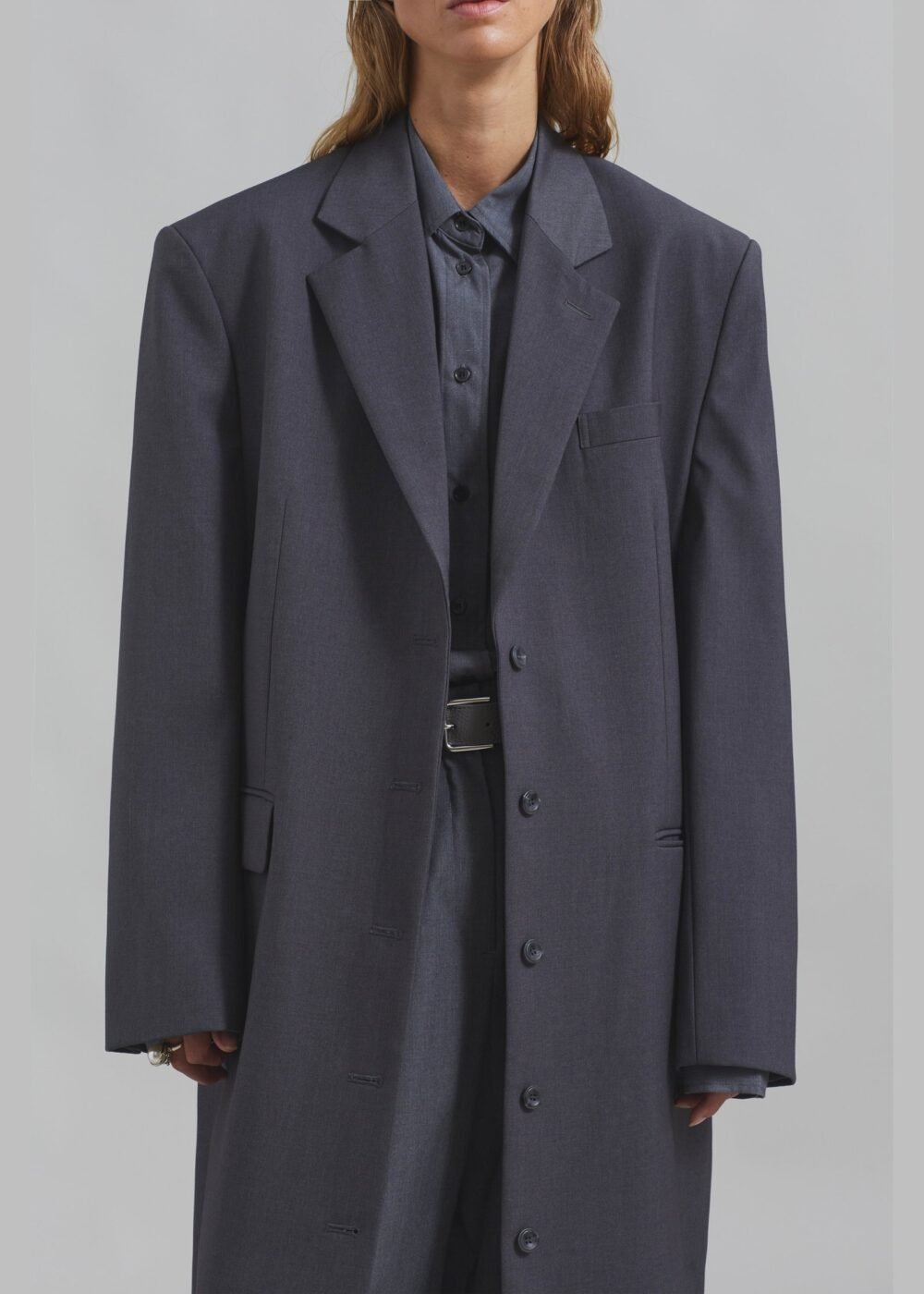 Long Coat - Grey - Image 4