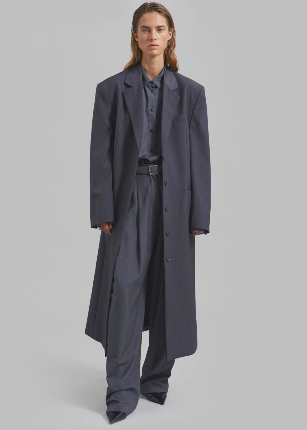 Long Coat - Grey - Image 7