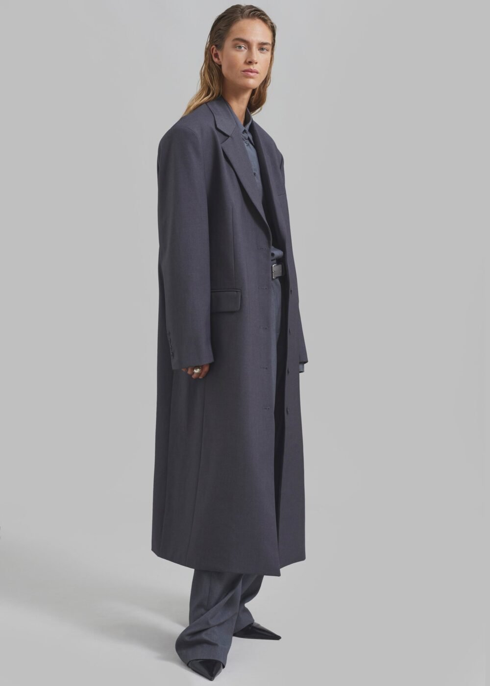 Long Coat - Grey - Image 3