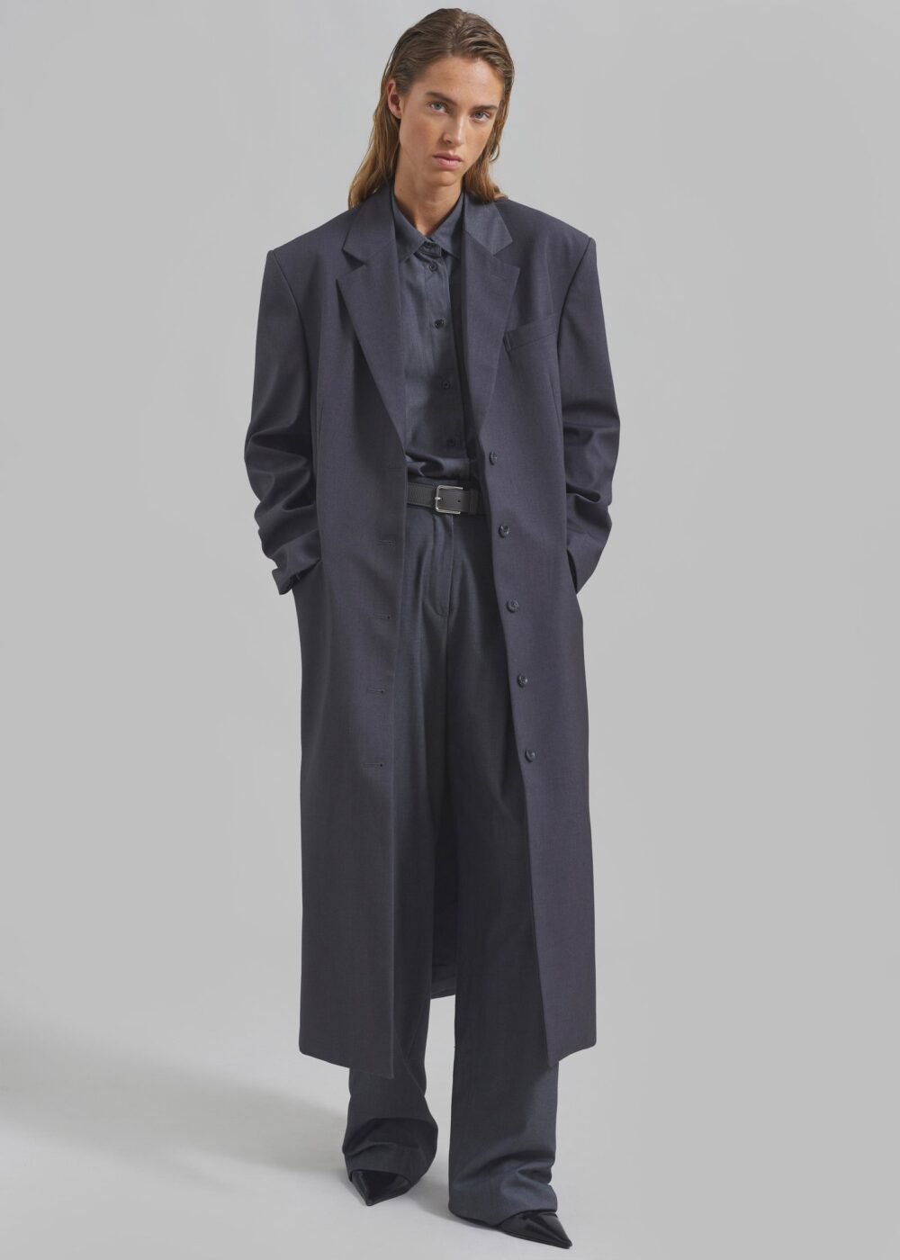 Long Coat - Grey - Image 5