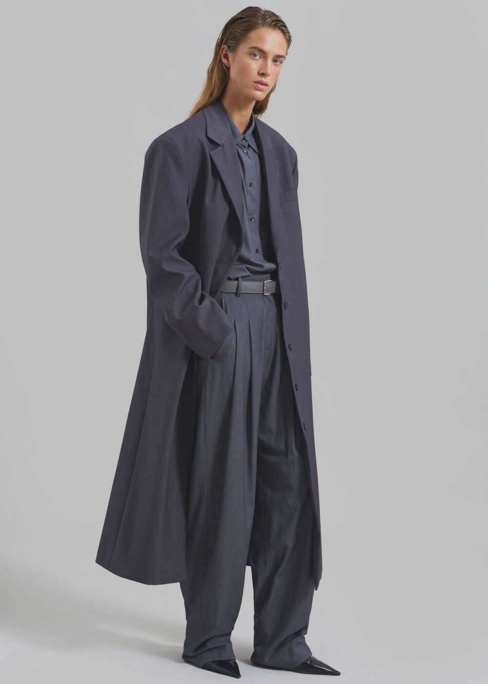 Long Coat - Grey - Image 6