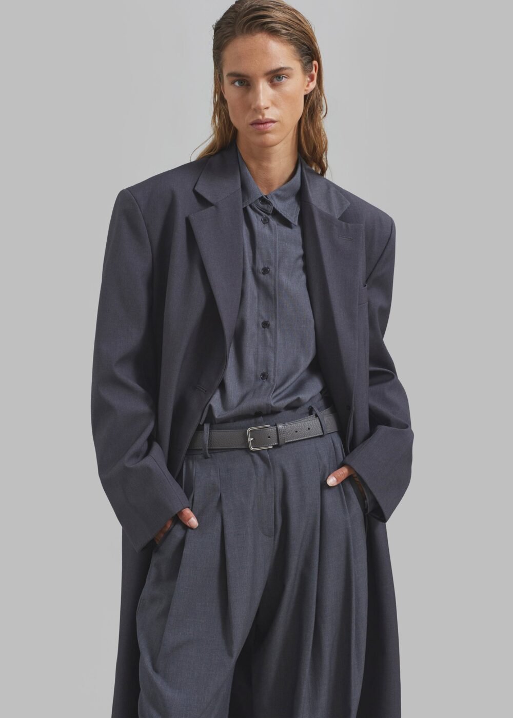 Long Coat - Grey - Image 2