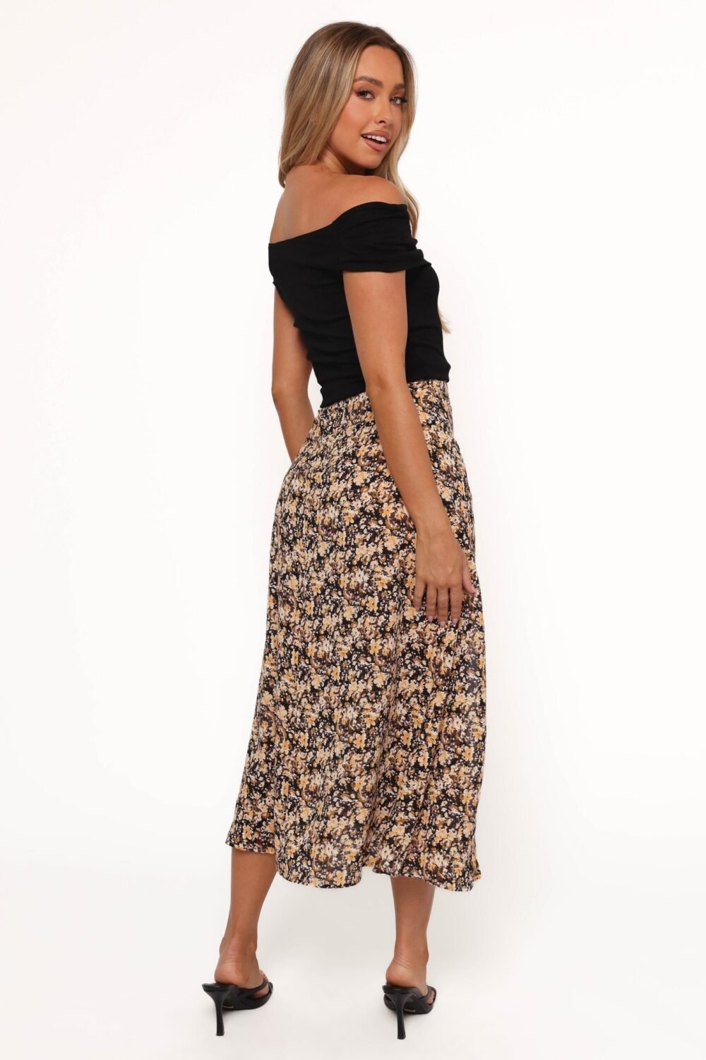 Midi Skirt - Black Ditsy Floral - Image 6