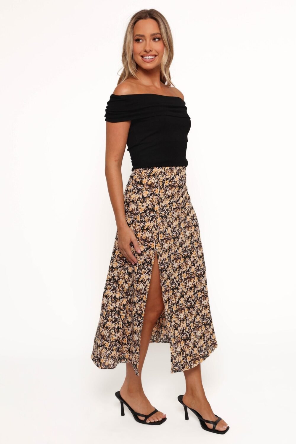 Midi Skirt - Black Ditsy Floral - Image 7