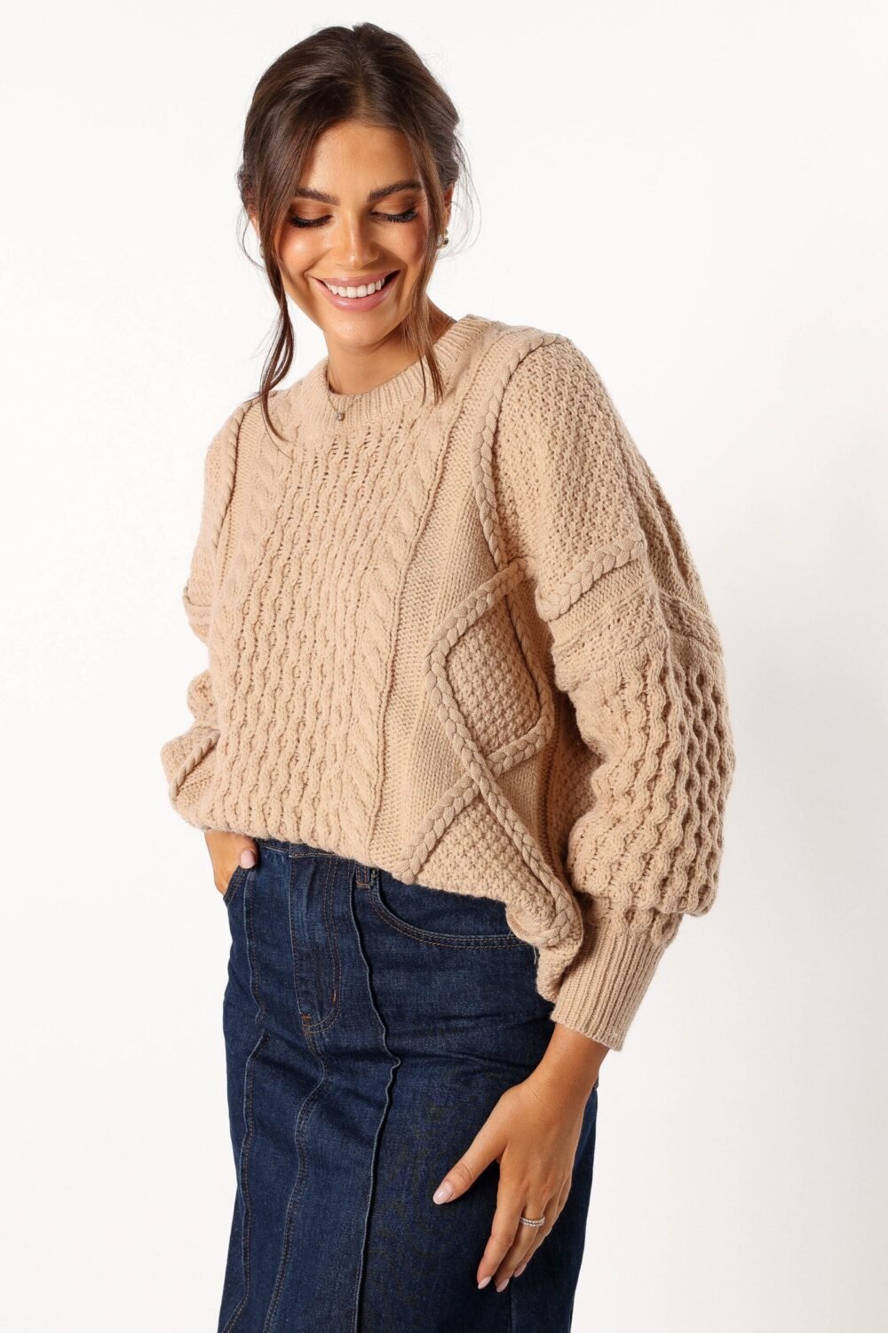 Knit Sweater - Oatmeal - Image 3